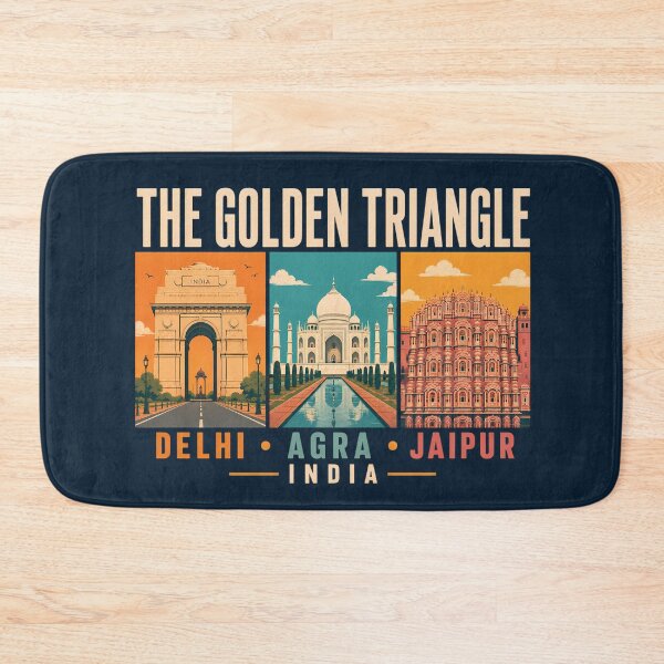 Artikelvorschau, Illustration des Goldenen Dreiecks in Indien (Vintage) entworfen und verkauft von KrisSidDesigns.