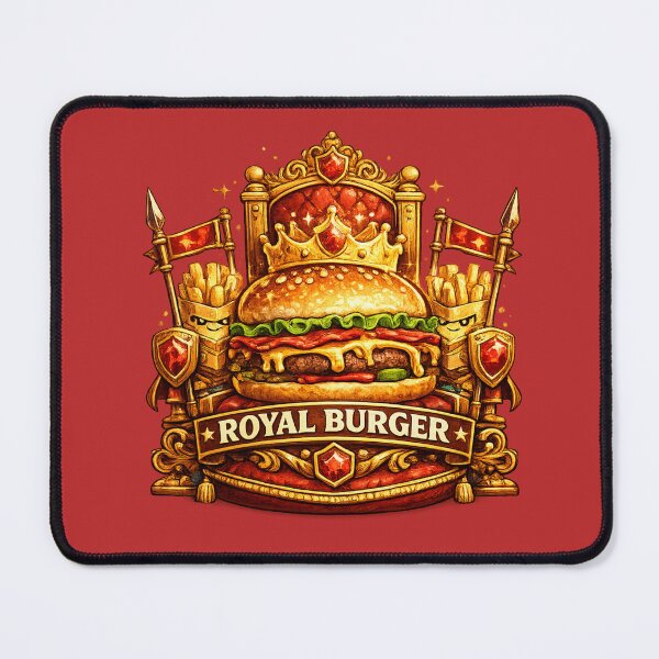 Item preview, Royal Burger: Throne Crown Royalty Luxury Feast Design designed and sold by irfanshikh.