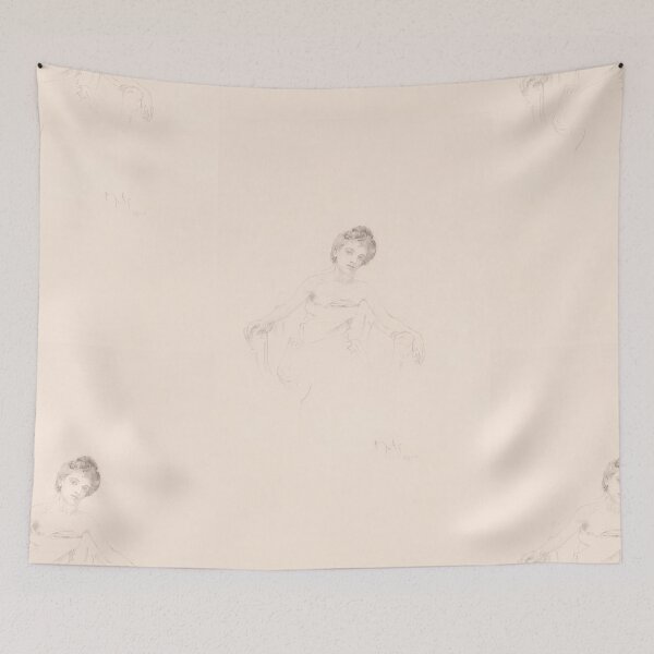 Item preview, Seated Woman Pencil Study 1900 designed and sold by artofuniverse.