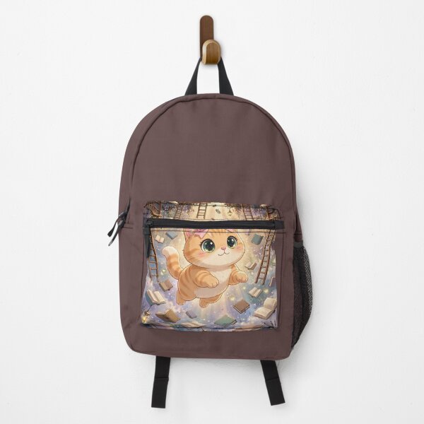 Item preview, Cute Kitten Floating In Magical Library designed and sold by Luna's World - Moody Vibes Studio.