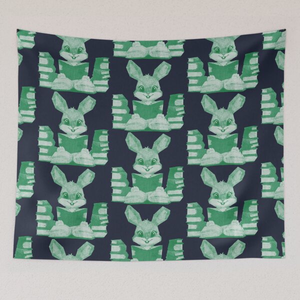Item preview, Cute Bunny Reading Books designed and sold by kinpirks.
