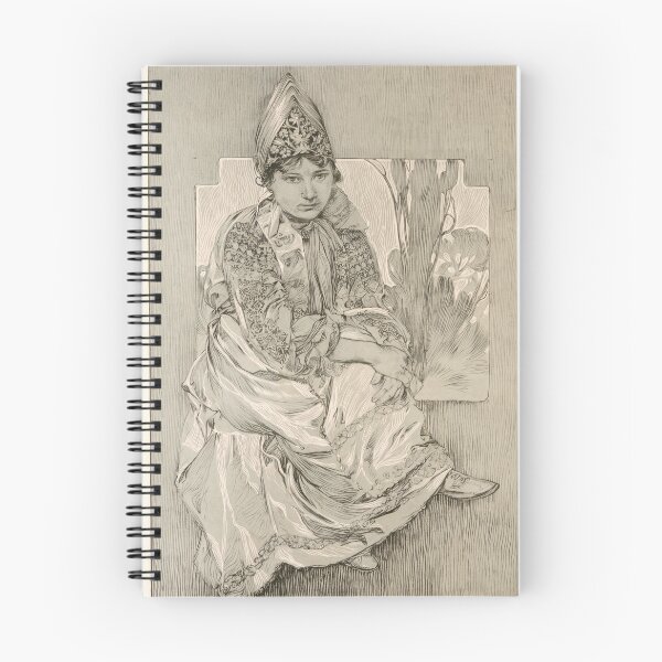 Item preview, Seated Young Woman in Folk Headdress designed and sold by artofuniverse.