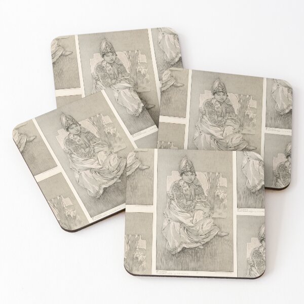 Item preview, Seated Young Woman in Folk Headdress designed and sold by artofuniverse.