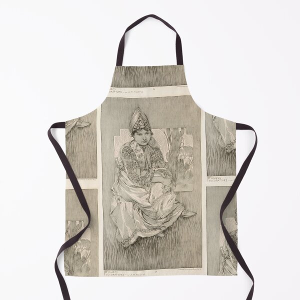 Item preview, Seated Young Woman in Folk Headdress designed and sold by artofuniverse.