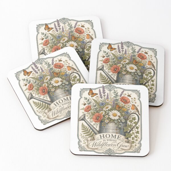 Item preview, Home Is Where Wildflowers Grow Vintage Botanical Cottagecore Floral T-Shirt designed and sold by Print Finds.