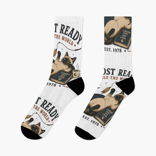 Item preview, Cozy Siamese Cat Illustration designed and sold by ANALOG MISCHIEF.