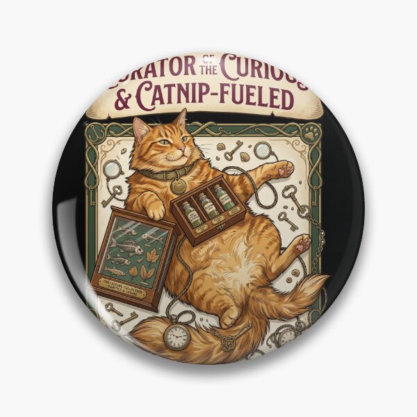 Item preview, Curator Of The Curious Catnip Fueled Ginger Cat designed and sold by TeeARTHY.