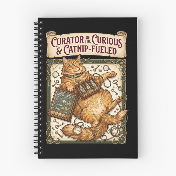 Item preview, Curator Of The Curious Catnip Fueled Ginger Cat designed and sold by TeeARTHY.