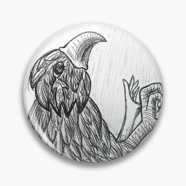 Item preview, Abstract Magical Bird Human Flying Black Ballpoint Pen Drawing  designed and sold by BOKEbyTC.