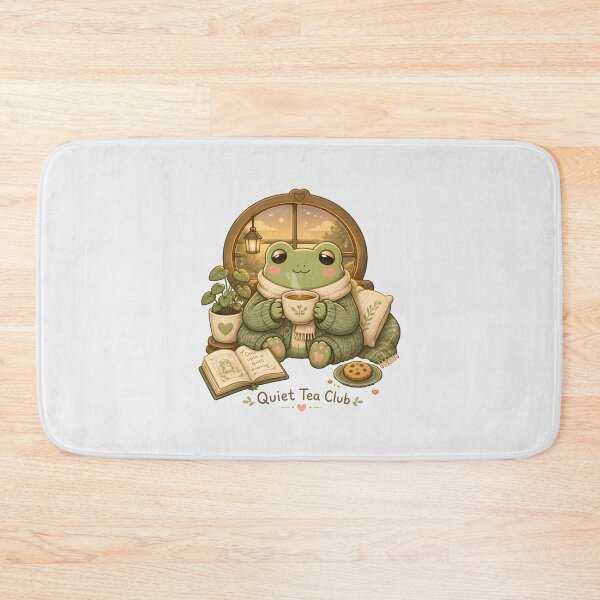 Item preview, Cute Frog Tea Sticker - Quiet Tea Club Cozy Animal Design, Kawaii Frog, Tea Lover Gift, Cottagecore Aesthetic designed and sold by VectorJoy.