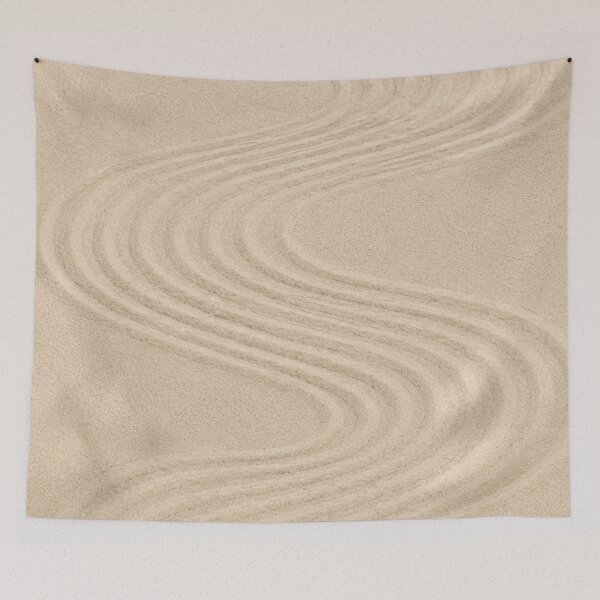 Item preview, Minimalist Zen Sand Ripples Abstract Wall Art designed and sold by TheSlowShore.