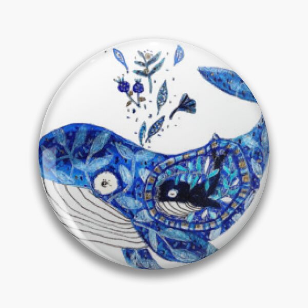 Item preview, Blue Floral Whale designed and sold by WhimlArt.
