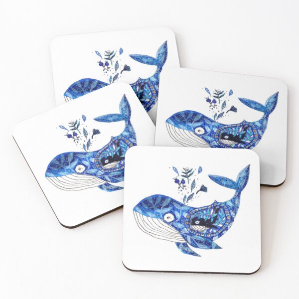 Item preview, Blue Floral Whale designed and sold by WhimlArt.