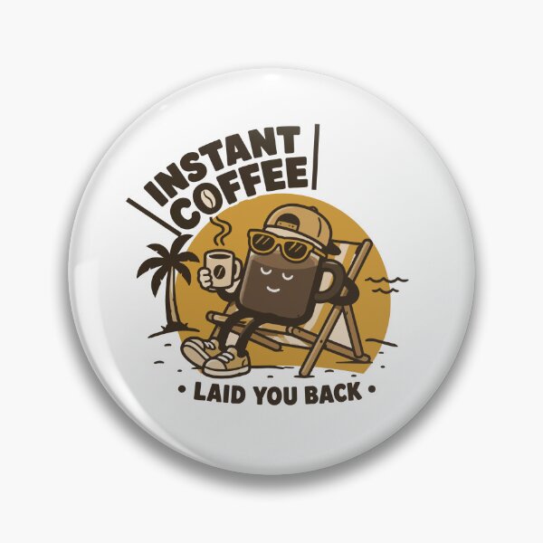 Item preview, Instant Coffee Laid Back Personality Illustration designed and sold by ANALOG MISCHIEF.