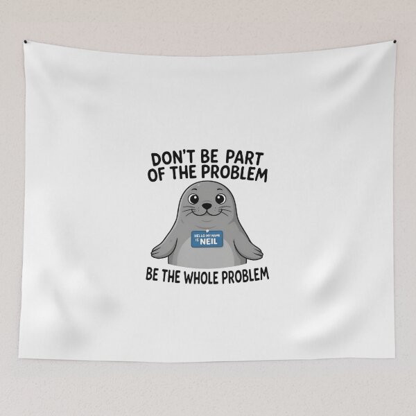 Item preview, Funny Seal Name Tag Meme designed and sold by dragonbol023.