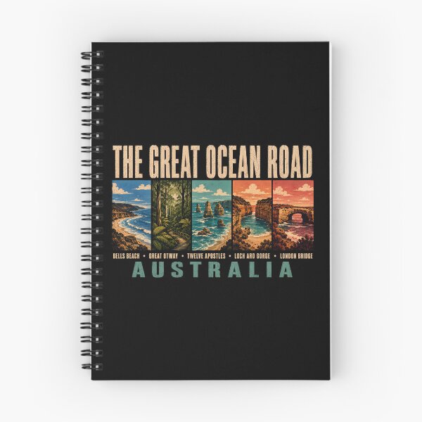 Item preview, Great Ocean Road Australia Landmarks Illustration Vintage designed and sold by KrisSidDesigns.