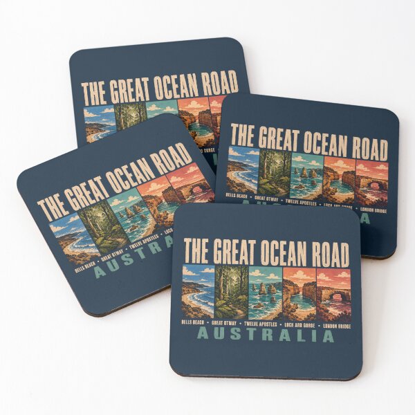 Item preview, Great Ocean Road Australia Landmarks Illustration Vintage designed and sold by KrisSidDesigns.