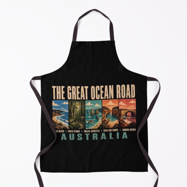 Item preview, Great Ocean Road Australia Landmarks Illustration Vintage designed and sold by KrisSidDesigns.