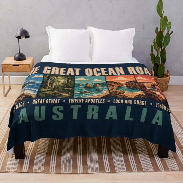 Item preview, Great Ocean Road Australia Landmarks Illustration Vintage designed and sold by KrisSidDesigns.