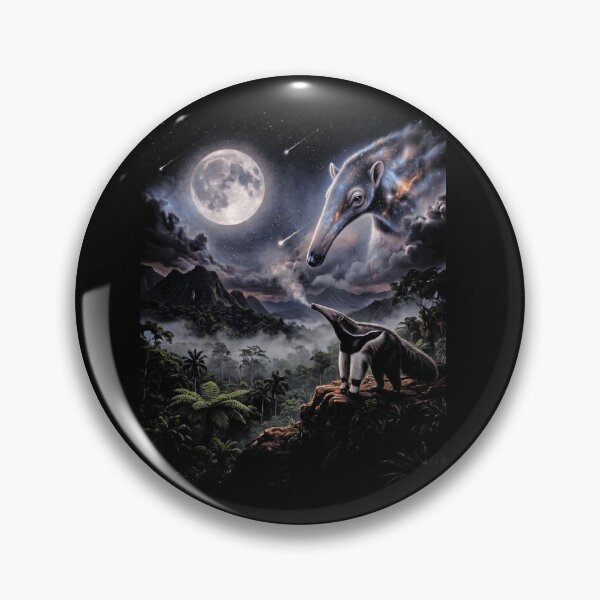 Item preview, Anteater Howling At Moon Moonlit Jungle Cosmic Night designed and sold by d247.