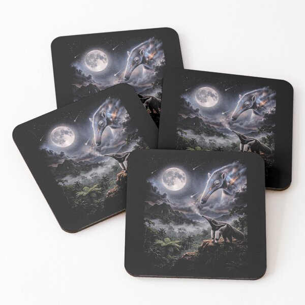 Item preview, Anteater Howling At Moon Moonlit Jungle Cosmic Night designed and sold by d247.