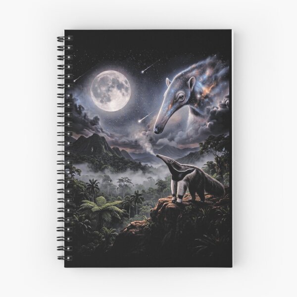 Item preview, Anteater Howling At Moon Moonlit Jungle Cosmic Night designed and sold by d247.