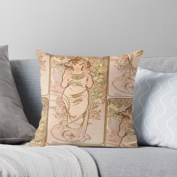 Item preview, Woman Among Blooming Pink Roses designed and sold by artofuniverse.
