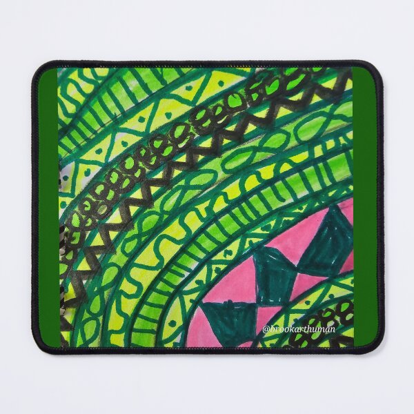 Item preview, Green Curved Patterns designed and sold by DancingCreek.