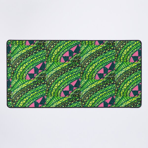 Item preview, Green Curved Patterns designed and sold by DancingCreek.
