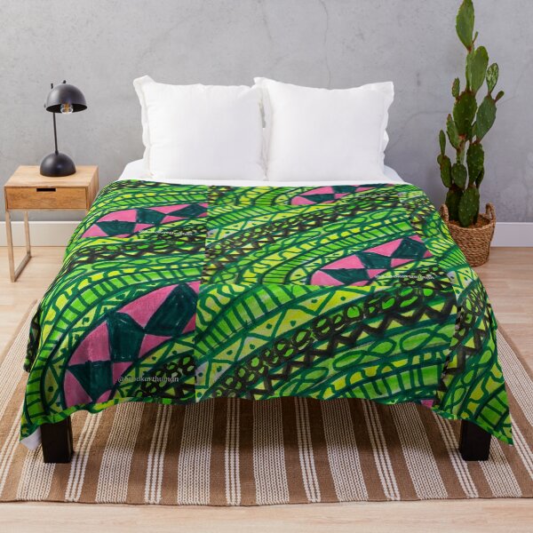 Item preview, Green Curved Patterns  designed and sold by DancingCreek.
