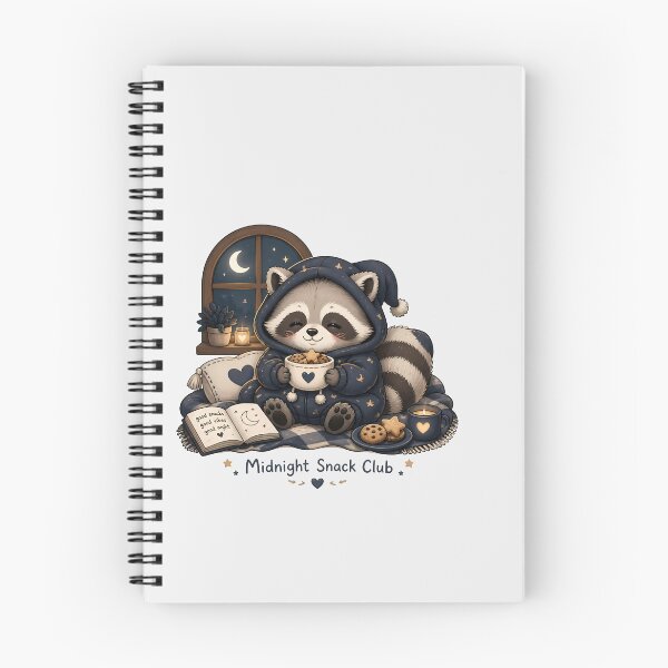 Item preview, Cute Raccoon Sticker - Midnight Snack Club Cozy Animal Design, Kawaii Raccoon, Night Owl Gift, Cute Forest Animal designed and sold by VectorJoy.