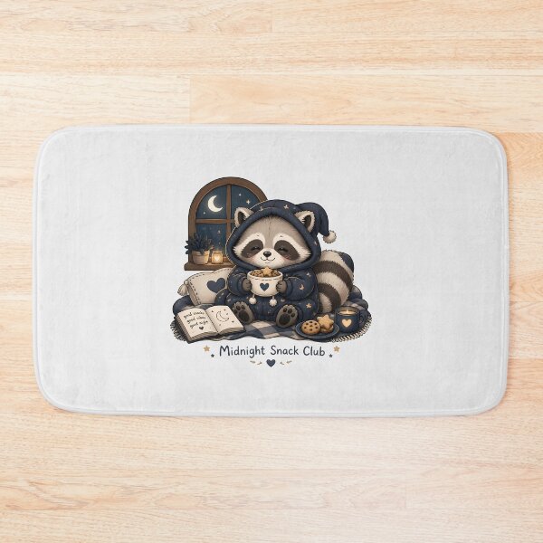 Item preview, Cute Raccoon Sticker - Midnight Snack Club Cozy Animal Design, Kawaii Raccoon, Night Owl Gift, Cute Forest Animal designed and sold by VectorJoy.