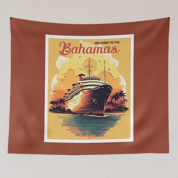 Item preview, Bahamas Ocean Liner Travel Art designed and sold by xposedbydesign.