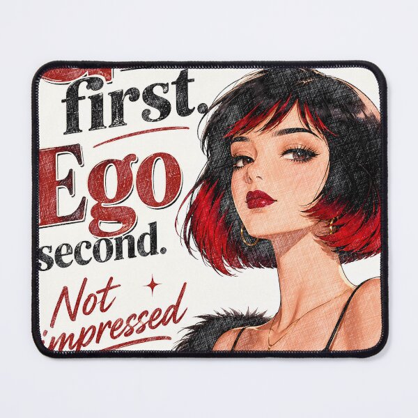Item preview, Grace First Ego Second - Retro Sassy Girl Pop Art Illustration designed and sold by Hen-C-Art.