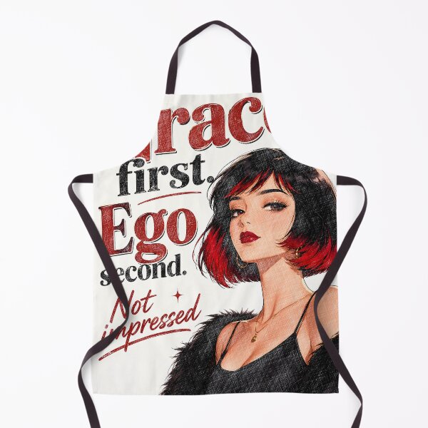 Item preview, Grace First Ego Second - Retro Sassy Girl Pop Art Illustration designed and sold by Hen-C-Art.