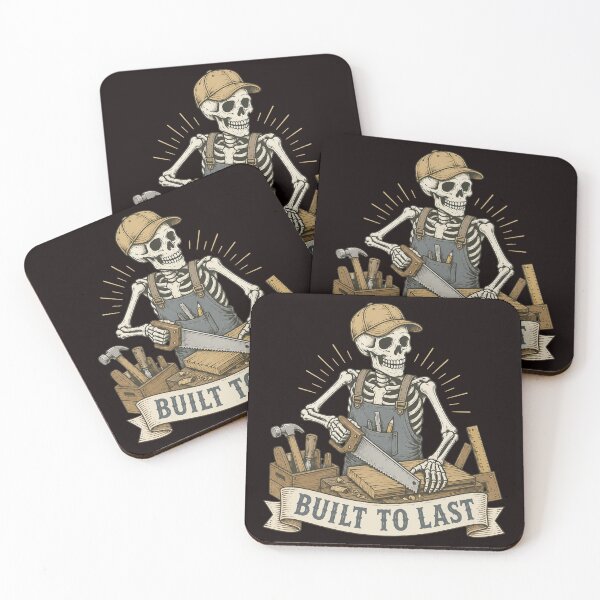 Item preview, Built to Last Skeleton Carpenter Vintage Woodworking Graphic designed and sold by Tadeusz1.