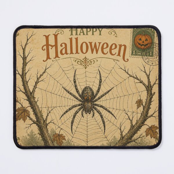 Item preview, Vintage Halloween Postcard Spider Design designed and sold by SunnyDesign82.