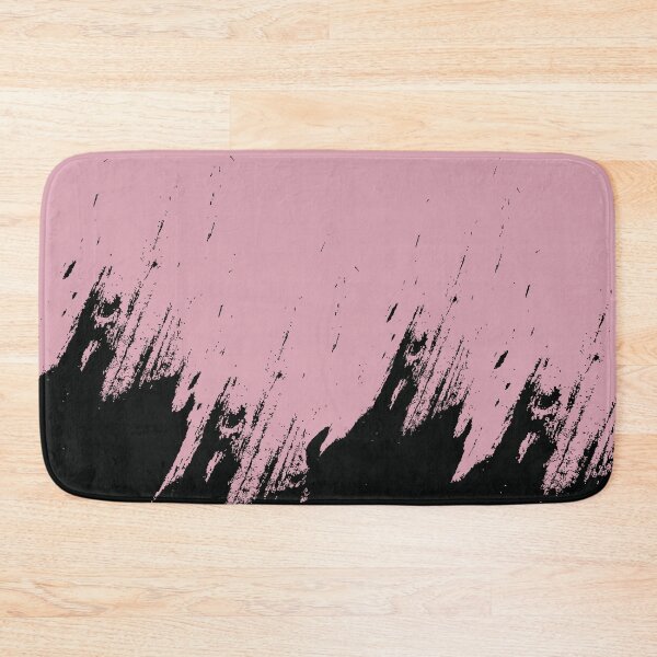 Item preview, Abstract Black Ink Splash on Dusty Pink designed and sold by BetweenForms.