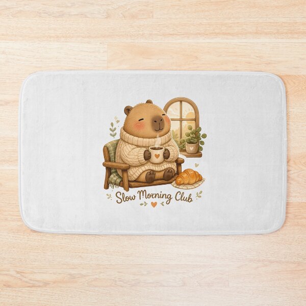 Item preview, Cute Capybara Coffee Sticker - Slow Morning Club Cozy Animal Gift, Kawaii Capybara, Coffee Lover, Cute Animal Aesthetic designed and sold by VectorJoy.