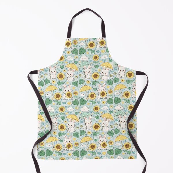 Item preview, Bunny Sunflower Rain Pattern designed and sold by Soft Berry Studio.