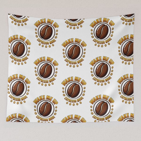 Item preview, Wake Me Up Espresso Mode - Vintage Coffee Bean Design designed and sold by katiecorners.