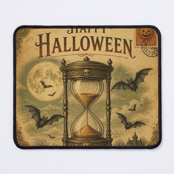 Item preview, Vintage Halloween Postcard Hourglass Design designed and sold by SunnyDesign82.