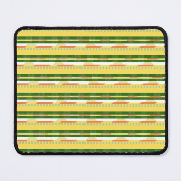 Item preview, Yellow Green Orange Striped Dress Design | Colorful Horizontal Line Pattern | Modern Women's Fashion Illustration designed and sold by Softbear Atelier.