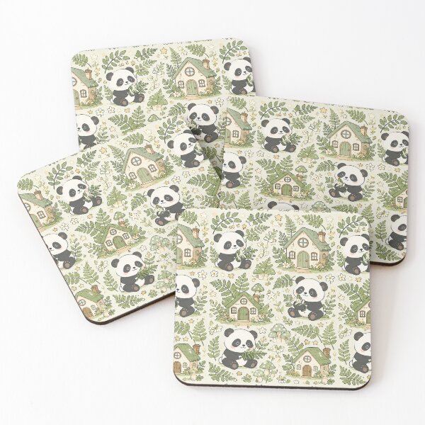 Item preview, Panda Fern Cottage Pattern designed and sold by Soft Berry Studio.