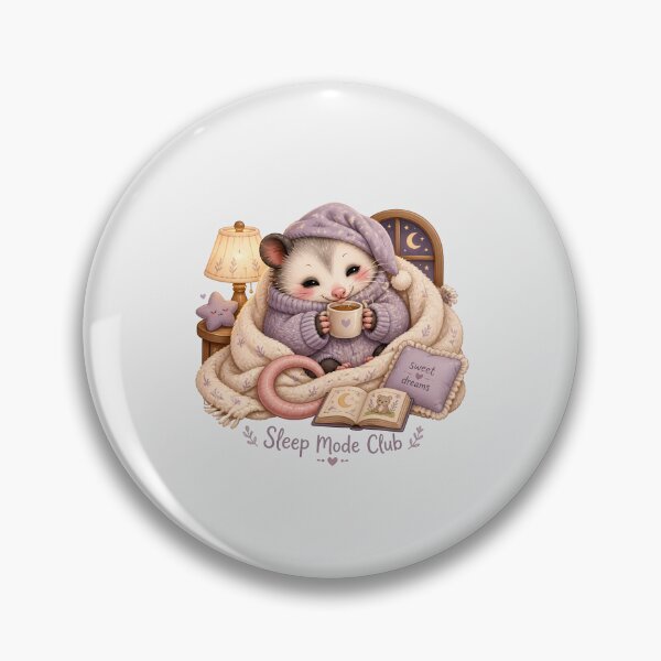 Item preview, Cute Possum Sticker - Sleep Mode Club Cozy Animal Design, Kawaii Possum, Sleepy Animal Gift, Woodland Creature designed and sold by VectorJoy.