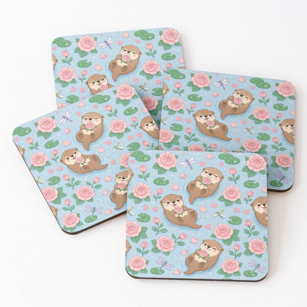 Item preview, Otter Rose Pond Pattern designed and sold by Soft Berry Studio.