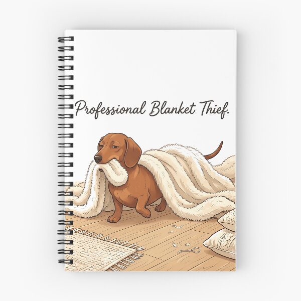 Item preview, Professional Blanket Thief Funny Dachshund Dragging Blanket designed and sold by jgoteiner.