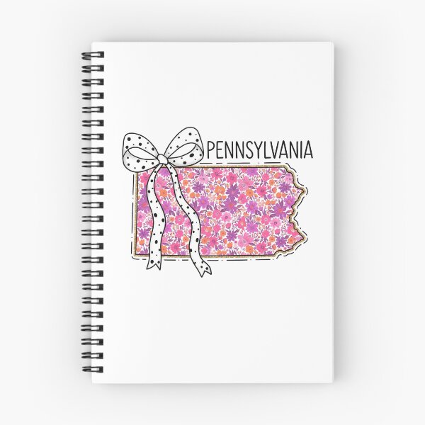 Item preview, Cute Pennsylvania Floral Map Graphic Coquette Bow Design designed and sold by Paper Drip.