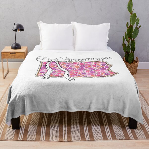 Item preview, Cute Pennsylvania Floral Map Graphic Coquette Bow Design designed and sold by Paper Drip.