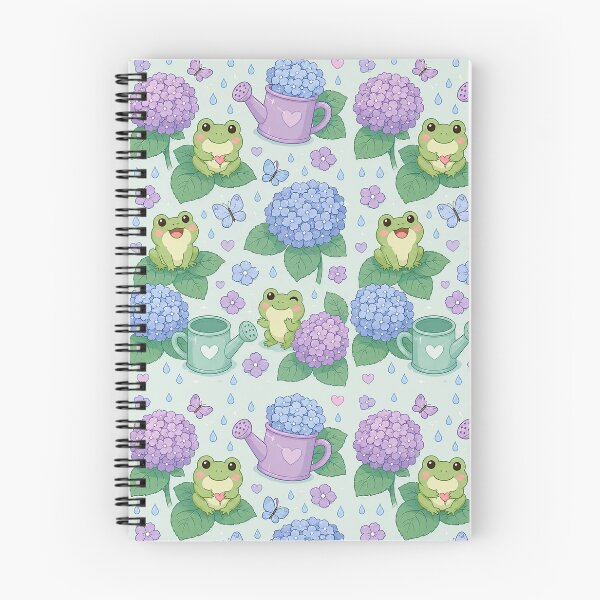 Item preview, Frog Hydrangea Garden Pattern designed and sold by Soft Berry Studio.
